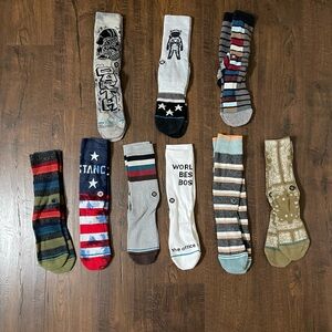SET OF 9 Mens Stance Socks Size Large